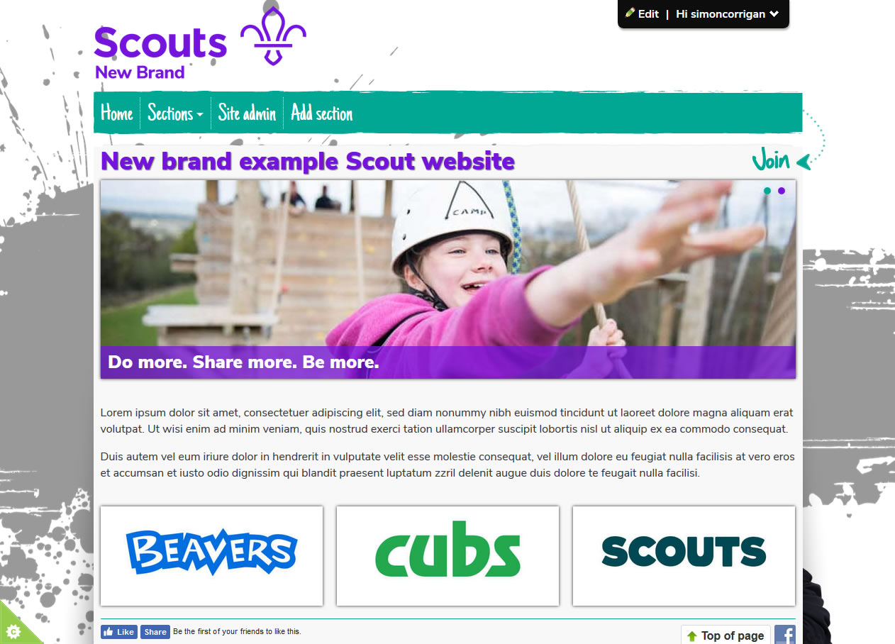 Scout adventure template
